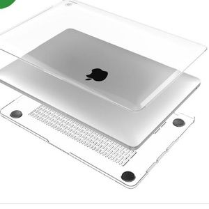 Apple- clear MacBook Air computer case (surprise stickers included)